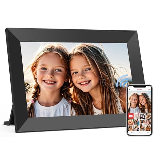 Frameo 10.1 Inch WiFi Digital Picture Frame, Smart Cloud Electronic Photo Frame with HD IPS Touch Screen Slideshow 32GB Memory Auto-Rotate Wall Mount, Share Photos/Videos from Phone by Frameo App - Image 1