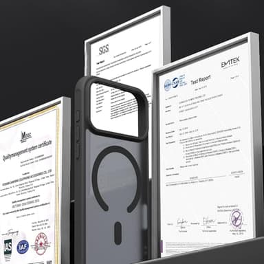 PinLiSheng Magnetic for iPhone 17 Pro Max Case with 1 Screen Protector [Mil-Grade Drop Protection] [Compatible with Magsafe] Shockproof Slim Translucent Matte Protective Phone Case, Black - Image 7