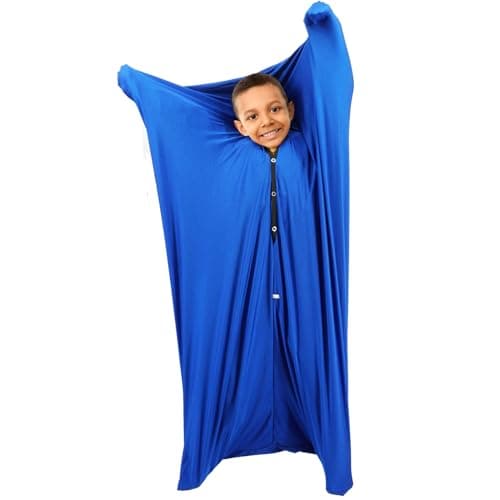 ackwrap Sensory Body Sock for Kids, 6-9 Years Old, Medium Size,47" H x 27", Good for Height 41" - 51", Navy Blue - Image 1