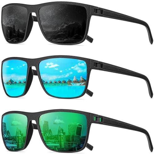 QALLY Polarized Sunglasses Men, Mens Sunglasses Polarized UV protection Lightweight Sun Glasses for Driving Fishing Golf - Image 1