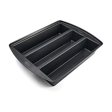 Chicago Metallic Professional Lasagna Trio Pan, Perfect for loaf breads, cakes and more 12.5 by 16 by 3 inches, Silver - Image 1
