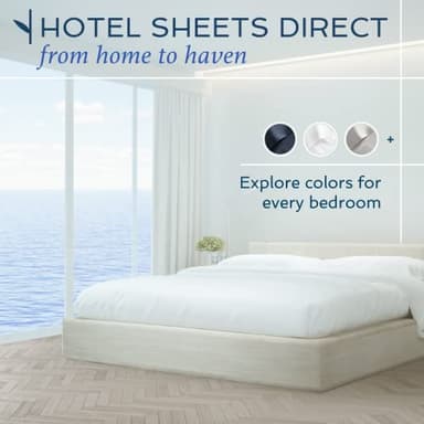 Hotel Sheets Direct 4 Piece Bed Sheet Set King, 100% Viscose Derived from Bamboo Sheets Set with 2 Pillowcases, Cooling & Breathable Luxury Bedding, Moisture-Wicking & Silky Soft Texture, Navy Blue - Image 9