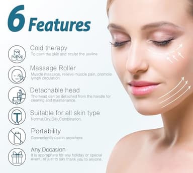 ESARORA Ice Roller for Face & Eye, Puffiness, Migraine, Pain Relief and Minor Injury, Skin Care Products - Image 3
