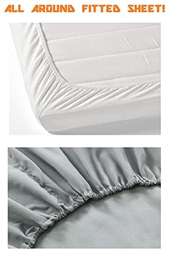 Elegant Comfort Luxury Soft 1500 Premium Hotel Quality Wrinkle Resistant Coziest Bedding Set, All Around Elastic Fitted Sheet, Deep Pocket up to 16inch, Queen, White - Image 3
