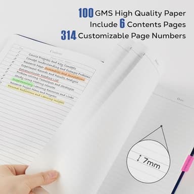 FOCUS DAY 3 Pack Journal Notebook, 320 Pages A5 Lined Notebook Journal Set for Work Writing, Hardcover Leather Bound Notebooks Bulk for Women Men Office School, 5.7'' X 8.4'', Multicolor - Image 5