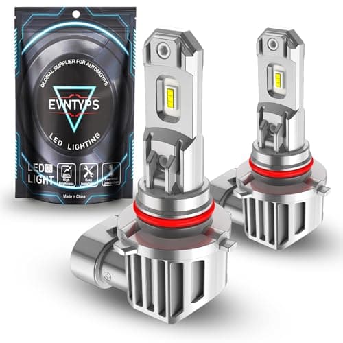 evntyps 9006 Fog Lights Bulbs,6500K White 1000% Brightness DRL Bulbs for Car,3570 Chips 16000 Lumens Non-polarity HB4 LED Bulb Fit for Front Fog Lamp,Pack of 2 - Image 1