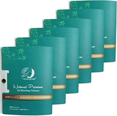 Oil Absorbing Facial Blotting Sheets For Oily Skin, 100 Count, pack of 6 - Natural Bamboo Charcoal Handy Face Blotting Paper for Both Women and Men Use - Image 2