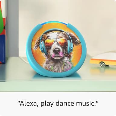Amazon Echo Pop Kids (newest model), Designed for kids, with parental controls, Includes 6 months of Amazon Kids+, Anthro Pup - Image 3