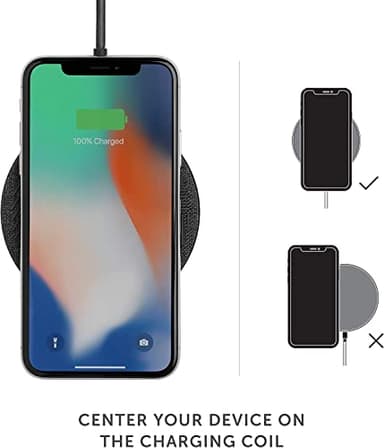 Native Union Drop - High Speed Wireless Charger [Qi Certified] 10W Non-Slip Fast Wireless Charging Pad - Compatible with iPhone 12/12 Pro/12 Pro Max/12 mini/11/11 Pro/11 Pro Max (Slate) - Image 5