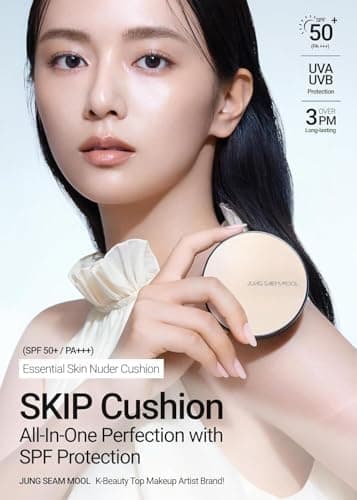 JUNG SAEM MOOL [ SPF ] Essential Skin Nuder Cushion (17 Fair Light) | Refill Included (0.98 Fl Oz) | SPF50 Broad Spectrum | Natural Finish | Makeup Artist Brand - Image 4