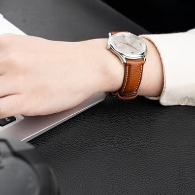 Gomvadr Italian Leather Watch Band Tuscany Vegetable-Tanned Genuine Leather Strap,18mm 19mm 20mm 21mm 22mm XL XXL Replacement Watch Straps for Men and Women(20mm) - Image 7