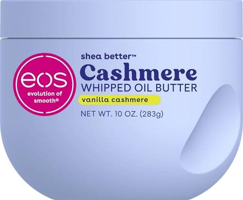eos Cashmere Whipped Oil Body Butter, Vanilla Cashmere, 72 Hour Weightless Moisture For Dry Skin, Rich Formula and Deep Hydration, 10 oz - Image 1