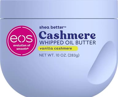 eos Cashmere Whipped Oil Body Butter, Vanilla Cashmere, 72 Hour Weightless Moisture For Dry Skin, Rich Formula and Deep Hydration, 10 oz - Image 1