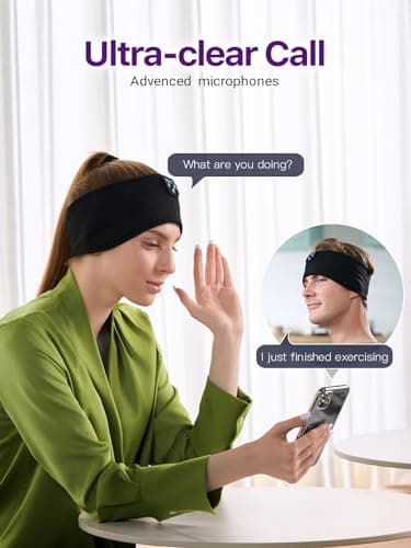 Fulext Sleep Headphones Wireless Bluetooth,Headband Headphones for Side Sleepers,Noise Cancelling Sleep Seadphones,Ideal for Housework,Travel,Yoga,Workout,Running,Sports,Gift - Image 9