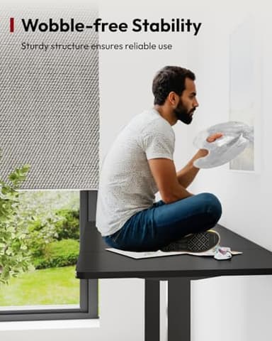 SANODESK Standing Desk Height Adjustable Electric Stand up Desk 71x32 Inches Sit Stand Home Office Desk with Splice Board, Black Frame/Black Top - Image 6