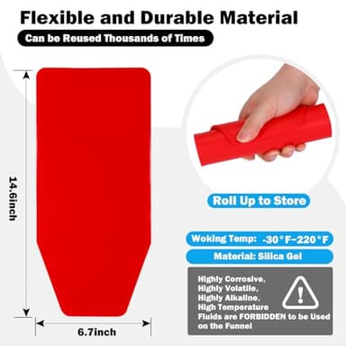 Perocrk Flexible Funnel for Oil Change Spill - Free, Form a Funnel Draining Oil from Tough Place, Easy to Clean & Foldable, for Lawnmower, Snowplow, Truck, Motorcycle. - Image 2