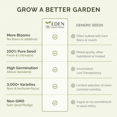 Eden Brothers All Perennial Wildflower Mixed Seeds for Planting, 1/4 lb, 120,000+ Seeds with Lupine, Shasta Daisy | Attracts Pollinators, Plant in Spring or Fall, Zones 3, 4, 5, 6, 7, 8, 9, 10 - Image 6