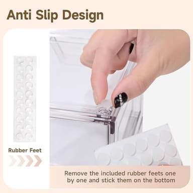 Damomo 4 Pack Stackable Organizer Drawers, 4.4" Tall Clear Bathroom Makeup Organizer and Storage, Acrylic Small Organizers Bins for Vanity, Undersink, Bathroom, Pantry, Kitchen Cabinets - Image 5