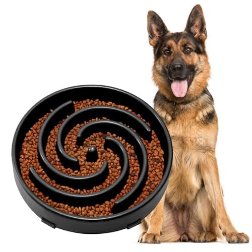 JASGOOD Slow Feeder Dogs Bowl for Large Medium Dogs,Anti-Gulping Pet Slower Food Feeding Bowls Stop Bloat,Preventing Choking - Image 1