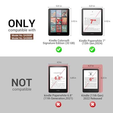 CoBak Stand Case for Kindle Paperwhite 12th Gen (7", 2024, SA568B SA569P) and Kindle Colorsoft Signature Edition – Not for 6.8" and 6" Models, Hand Strap, Auto Sleep Wake, Hard Shell, Snut Fit, Sage - Image 3