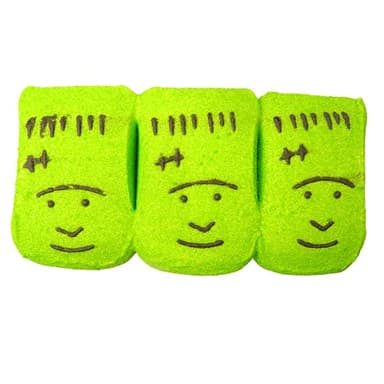 Needzo Peeps Marshmallow Candy Halloween Fun Shaped Peep Marshmallows, Green Frankenstein Monster Candies, 6 Count (Pack of 3) - Image 2