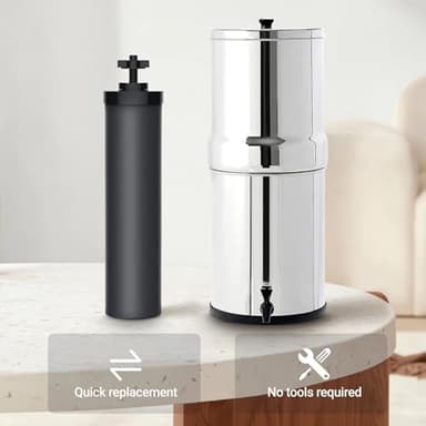 Filterlogic NSF/ANSI 372 Certified Water Filter, Replacement for Berkey® BB9-2® Black Purification Elements and Berkey® Gravity Filter System, Waterdrop King Tank Gravity-fed System, Pack of 4 - Image 3