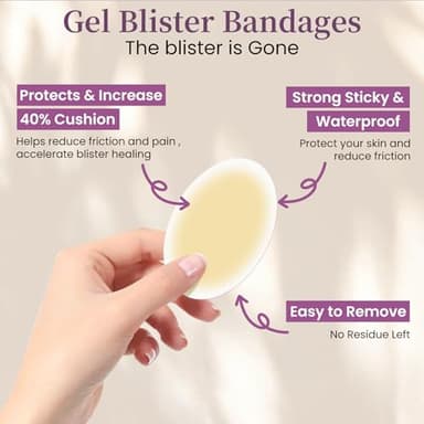 Gel Blister Bandages Hydrocolloid Bandages for Walking, Shopping & Travel - 28ct Blister Cushions for Toe & Heel Protection - Heel Pads Blister Pads for Prevention & Recovery (Variety Pack) - Image 3