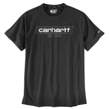 Carhartt Men's Force Relaxed Fit Midweight Short-Sleeve Logo Graphic T-Shirt, Carbon Heather, Large - Image 2