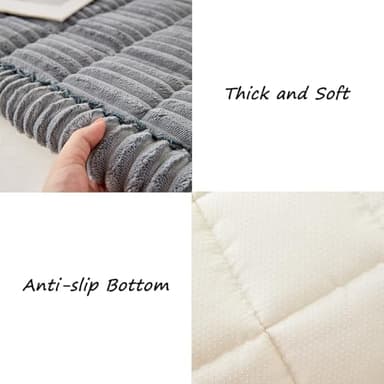 Awjcsv Dog Car Seat Cover for Back Seat, Dog Bed for Car, Fit for Backseat Extenders, Car Seat Protector, Nonslip Soft Durable for Cars Trucks and SUVs (Gray, 24.8" x 54") - Image 7