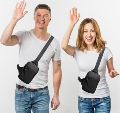 Mini Sling Bag for Men Women, Waterproof Utility Crossbody Backpack Chest Bag for Hiking Travel Sports Running - Image 4