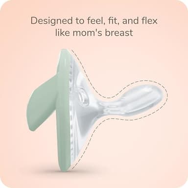 NUK Perfect Match Silicone Pacifier, 4 Pack, for Ages 0-6m, Green & White - Image 2