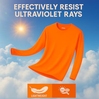 Opna Men's Long Sleeve Moisture Wicking Athletic Safety Work Shirts NEOOR-XL Orange - Image 3