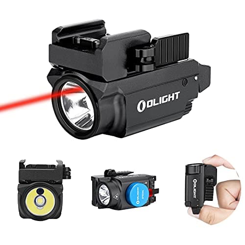 OLIGHT Baldr RL Mini 600 Lumens Compact Rail Mounted Weaponlight with Red Beam and White LED Combo, Magnetic USB Rechargeable Tactical Flashlight with 1913 or GL Rail, Built-in Battery - Image 1