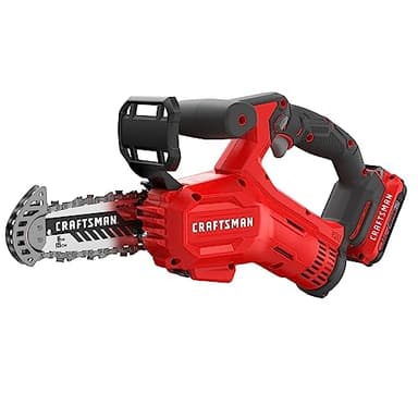 CRAFTSMAN V20 Cordless Pruning Saw, 6" Chain, Small Chainsaw with Battery and Charger Included (CMCCS320D1) (Renewed) - Image 1