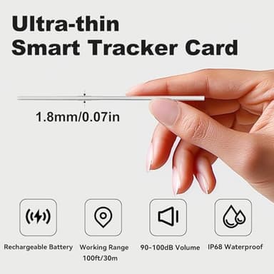 VODESON Waterproof Smart Wallet Tracker Card - Works with Apple Find My, Wireless Charging, Ideal for Luggage, Phones, Passports - IP68, iOS Compatible Key Finder - Image 3