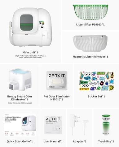 PETKIT 2025 Purobot Max Pro AI-Camera Self Cleaning Cat Litter Box, 210° Wide Angle Lens Night Vision Cat Facial Recognition Automatic Litter Box with 5G WiFi App Control Odor-Free - Image 9