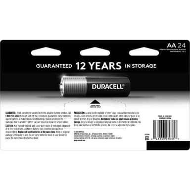 Duracell Coppertop AA Batteries with Power Boost Ingredients, 24 Count Pack Double A Battery with Long-lasting Power, Alkaline AA Battery for Household and Office Devices - Image 2