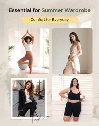 INNERSY Women's Slip Shorts for Under Dresses High Waisted Shorts 3-Pack(Black Nude White,Medium) - Image 6