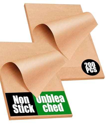 200 PCS Unbleached Parchment Paper Sheets for Baking 12x16 Inches, Non-Stick and Non-Toxic Pre-cut Parchment Sheets for Oven, Cooking, Grilling, Air Fryer and Steaming - Fit for Half Sheet Pans - Image 1