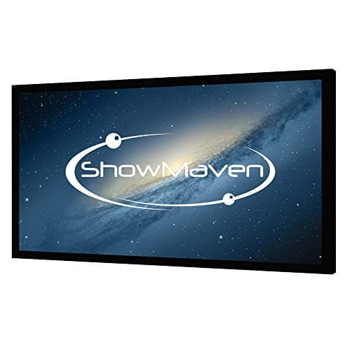 ShowMaven 100in /120in Fixed Frame Projector Screen, Diagonal 16:9, Active 3D 4K Ultra HD Projector Screen for Home Theater or Office (16:9, 120") - Image 1