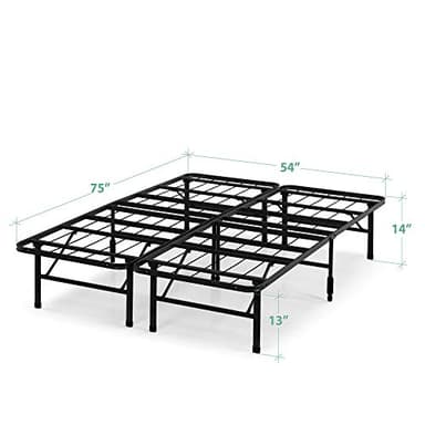 ZINUS SmartBase Tool-Free Assembly Mattress Foundation, 14 Inch Metal Platform Bed Frame, No Box Spring Needed, Sturdy Steel Frame, Underbed Storage, Black, Full - Image 2