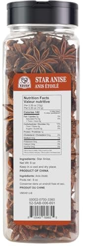 52USA Star Anise, 6oz – Whole Dried Star Anise Pods in Bottle, Aromatic Spice for Cooking, Baking, and Teas - Image 2