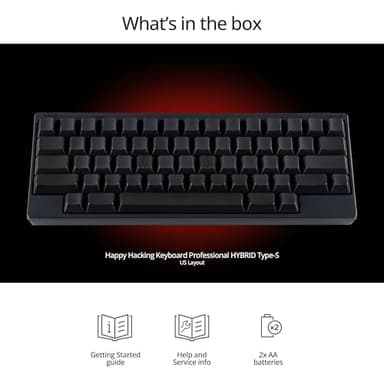 HHKB - Happy Hacking Keyboard Professional Hybrid Type-S (Wireless, Bluetooth, Wired, USB, Silent, Mac, Windows, Charcoal, Blank) with 2 Year Advance Exchange Warranty - Image 6