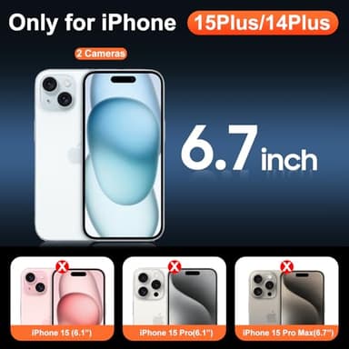 Temdan for iPhone 15 Plus Case:for iPhone 14 Plus Case Clear, [Compatible with Magsafe][Anti-Yellowing][Military-Grade Protection] Shockproof Slim Phone Case Cover, Clear - Image 2