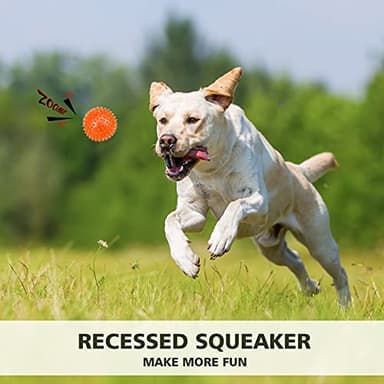Petizer 3 Pack 2.5" Squeaky Toy Balls, Floating Pool Balls, Spiky Water Toys, Durable Interactive Fetch Toys for Puppy, Chew Toys for Teething (Small Dog) - Image 6