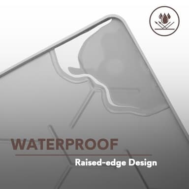 Garoopion Cat Mat for Litter Box, Large 34" X 22" Cat Litter Mat, Waterproof Silicone Pad for Floor, Gray - Image 7