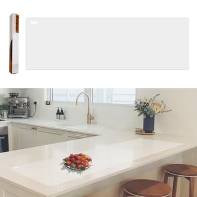 49.2" x 15.7" Large Silicone Mat for Kitchen Counter Protector, Cuttable Silicon Countertop Protector Mat Heat Resistant Mats for Countertop, Cut to Fit Placemat Ship Roll by Foepoge, Translucent - Image 1