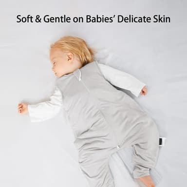 BubblePanda Rayon Made from Bamboo Toddler Sleep Sack with Feet 12-24 Months 1.0 Tog Ultra Soft Toddler Sleeping Sack 1t-2t Sleep Bag Walker Quilted Wearable Blanket with Legs 2-Way Zipper Lightweight - Image 5