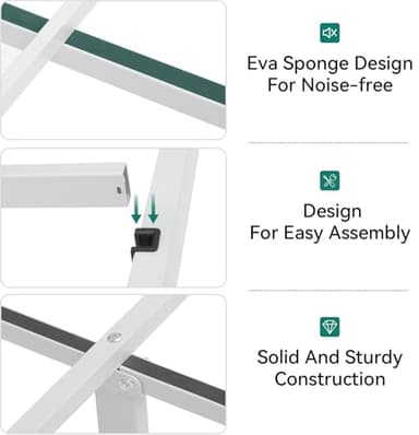 YITAHOME Farmhouse Queen Size Bed Frame with Headboard, Bookcase Shelves, Sliding Barn Door, Charging Station, Rustic Wood Platform Bed, No Box Spring Needed, White - Image 6