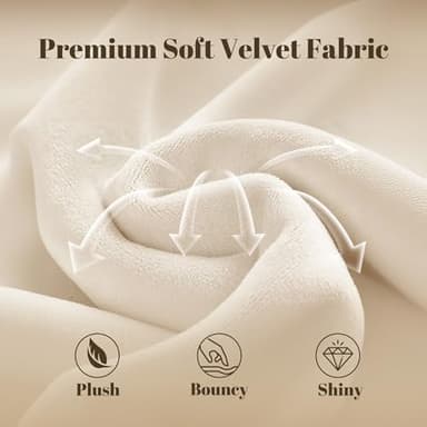 HISOFT Queen Bed Frame, 39" Tall Velvet Upholstered Sleigh Bed with Wingback Headboard & Scroll Footboard, No Box Spring Needed, Sturdy Support, Easy Assembly, Noise Free, Button Tufted, White - Image 4